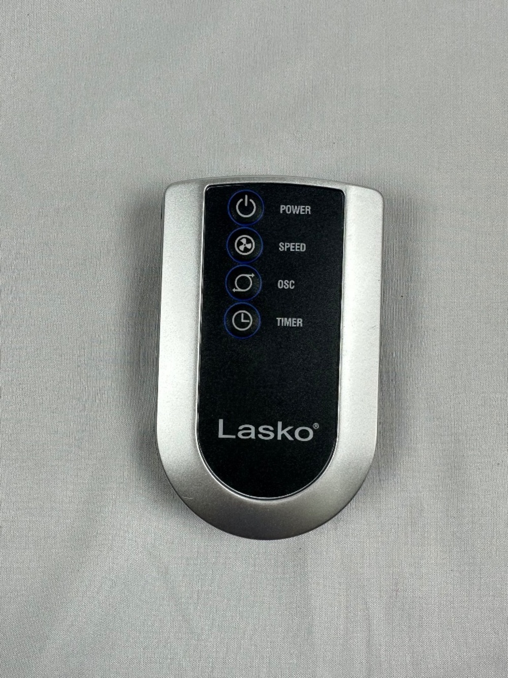 Lasko Tower Fan OEM Remote Control 4-Button, Silver/Black